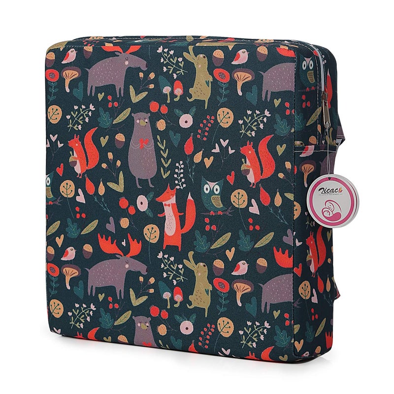 Zicac Portable High Chair Increasing Seat Cushion for Travel Dining Seat Pad for Toddler Kids Baby Infant Washable Thick Chair Seat Pads (Forest Green) - Image 2